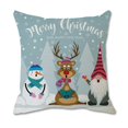 thumbnail image 2 of Xihbxyly Ofertas diarias Fundamentos de almohada y adorno de navideños y muñecos sin rostro, funda de almohada y patrón de Papá Noel, 2 of 2