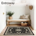 thumbnail image 3 of ODIKA 8'x10' Machine Washable Non-Slip Area Rug, Tile Inspired Mudroom Noise Absorbing Floor Cover High Traffic Rug, Black, 547649, 3 of 5