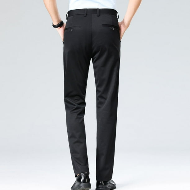 white christmas dresses The SlimFit Black Cotton Men's Pants – HolloMen main image 1