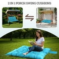 thumbnail image 2 of Outdoor Bench Cushion Inlife Swing Chair Cushion Waterproof Sun-Resistant with 8 Nonslip Ties, Light Blue 120cm*100cm, 2 of 7