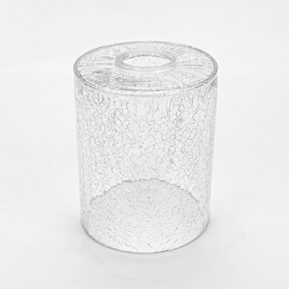 SKIVTGLAMP 1-Pack Crack Clear Glass Cylinder Lamp Shade Replacement, Cylinder Glass Cover, DIY Torchiere Shade Decorative for Pendant Light Table Lamp Swag Ceiling Lamp Wall Sconce