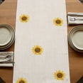thumbnail image 5 of Table Runners 72 Inches Long Dress Scarves, Groundhog Day Farmhouse Kitchen/Dining Table Runner, Coffee Tablerunners, Sunflower Spring Floral Botanical Rustic 16x72 Inch, 5 of 9