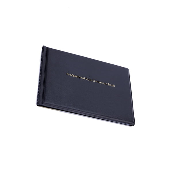 sweethay Álbum de monedas de 240 unidades, colección de billetes, organizador de colección de libros, decoración del hogar, colector de PVC, Cuadernos de escritura y cuadernos de bocetos Negro