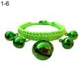thumbnail image 2 of Flmtop Collier Mignon Mode Ajustable en Nylon pour Chien Chiot Grandes Cloches Collier Fournitures pour Animaux Vert, 2 of 9