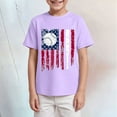 thumbnail image 2 of Gubotare Fourth of July Shirts for Boys Boy Shirt Party T-Shirts Excavator Short Sleeve Tee (Purple,Size 11-12 Years), 2 of 4