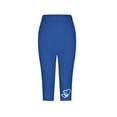 thumbnail image 5 of WULMLEO Womens Capris for Seniors Summer Capri Leggings Women Stretchy Workout Yoga Casual Vacation Beach Pants Royal Blue 2XL, 5 of 5