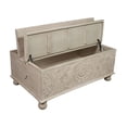 thumbnail image 6 of Monte Floral Carved Solid Wood Lift-Top Coffee Table in Weathered White, 6 of 8