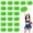 Matte green, variant on Cheerleading Pom Poms 18 Pcs with Handle Style, Handheld Squad Pompoms for Sports Team Cheer Spirit Games Dance Party Adults