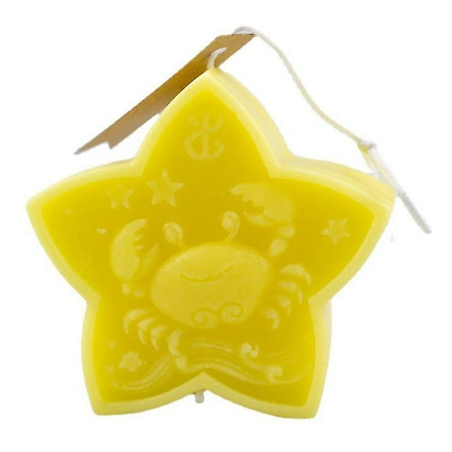 Vela sin humo con fragancia de larga duración, vela de aromaterapia con forma de estrella para sala de estar, 75g, diseño de doce constelaciones
