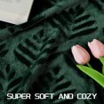 thumbnail image 5 of Exclusivo Mezcla Twin Size Fleece Blanket for Bed, Leaves Pattern Super Soft and Cozy Blankets, Plush Fuzzy Lightweight, Forest Green, 60"x80", 5 of 7