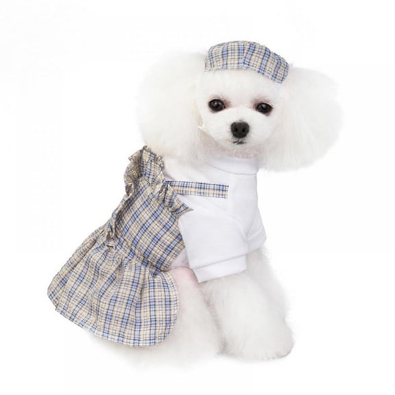 Forzero Summer Pet Clothes Thin Models Cute Pet Plaid Dress Small Medium Sized Pet Teddy Chihuahua Clothes For Small Dogs