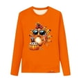thumbnail image 5 of Burnt Orange Boy Girl Long Sleeve Tshirts for Kids Girl Boy Winter Fall Crew Neck Graphic Elegant Happy Holiday Gift Thanksgiving Casual Kawaii T Shirt Thermal Tops Shirts Child 2025 14-15 Years, 5 of 5