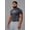 Dark Gray, variant on YA New Men's Tight T-shirt Jogger Sports and Fitness Running Training Quick-Drying T-Shirt