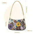 thumbnail image 3 of FORMRS Womens Shoulder Bag with Chain Strap Clutch Purse Cute Tote Handbag, Colorful Flowers, 3 of 7