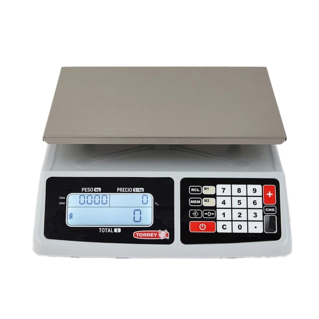 Báscula Precio Peso Total Torrey con Plato de Acero Inoxidable con Capacidad de 40kg Torrey Electronics Comercial