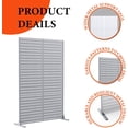 thumbnail image 2 of YUSAZENS Galvanized Steel Outdoor Privacy Screen, Weather Resistant for Patio Backyard Privacy Protection White, 2 of 7