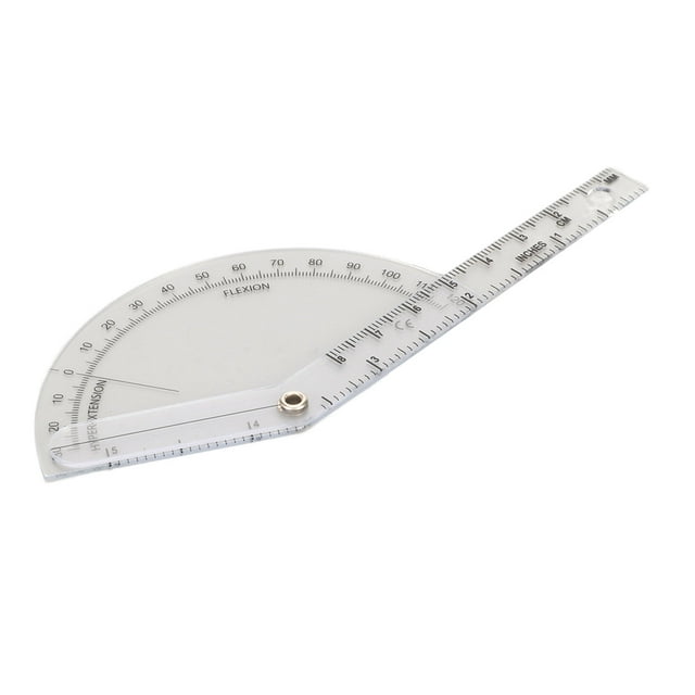 Orthopedic Goniometer, Orthopedic Ruler 120 Degree Range Clear Portable Plastic Sturdy for Finger