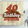 thumbnail image 1 of Ambesonne 40th Birthday Shower Curtain, Vintage Retro Dots, 69"Wx75"L, Orange Ivory Cinnamon, 1 of 3