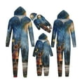 thumbnail image 5 of AGWOLF Family Matching Halloween Pajamas Halloween Print Zipper Hooded Romper Long Sleeve Holiday Jammies Sleepwear One-Piece Family Pjs Sets Mom L, 5 of 5