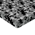 thumbnail image 2 of Ambesonne Black and Grey Fitted Sheet 2 Pcs Set, Greyscale Gloomy, Twin XL, Charcoal Grey Grey, 2 of 3