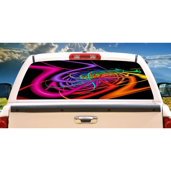 COLOR INVASION�16" x 54" Rear Window Graphic back compact pickup truck decal suv view thru vinyl
