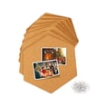 thumbnail image 1 of MasteelfCA 8 Pcs Planches Hexagonales en Liège Planches de Message Murales Autocollantes (Marron), 1 of 7