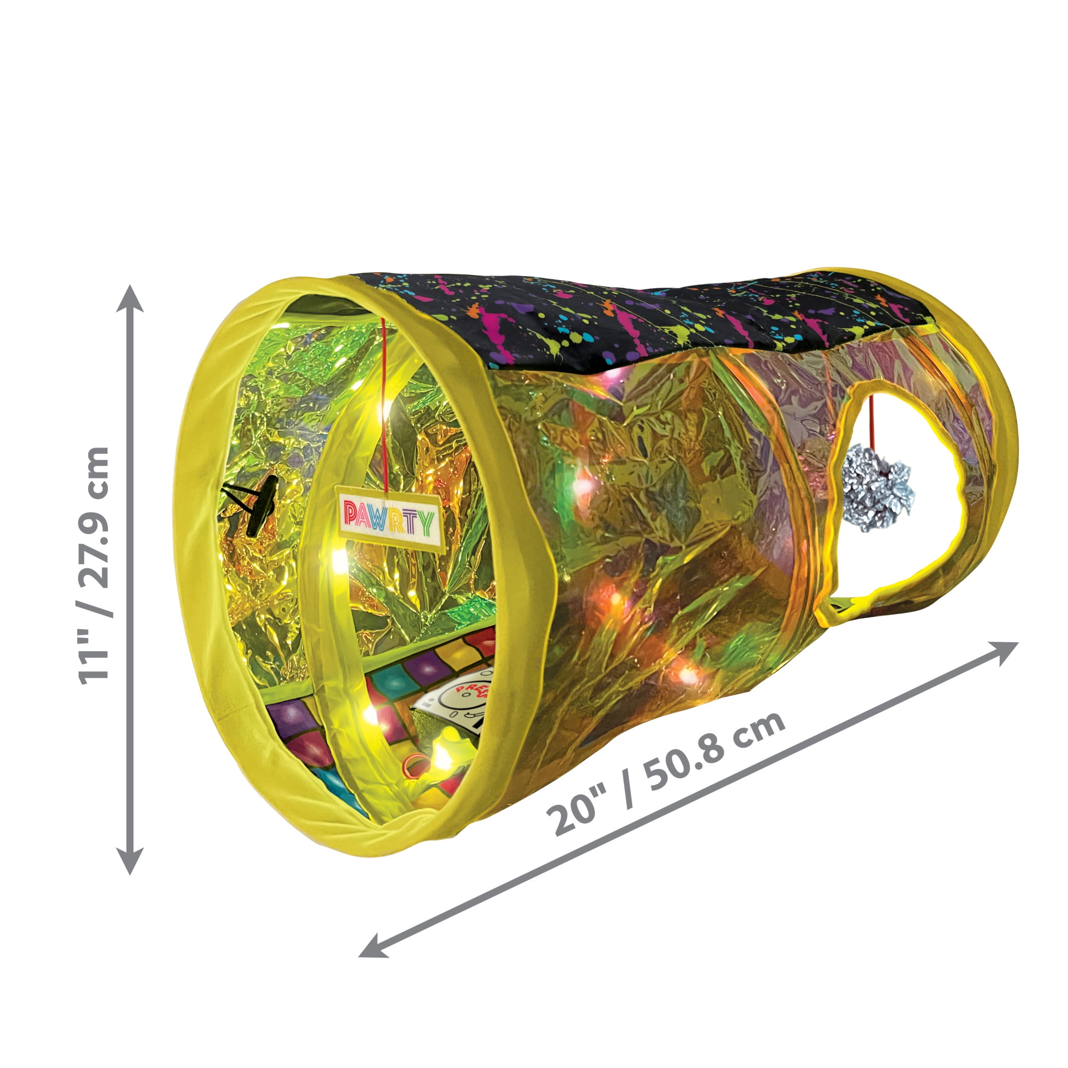 KONG® Play Spaces Rave Cave Cat Tunnel, Foldable Multi-Sensory Catnip Toy