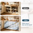 thumbnail image 4 of Gray Marble Sink Skirt 11"Wx13"L, Dustproof Under Sink Curtain with Self Adhesive Tape, Modern Ink Painting Art Abstract Cabinet Curtain Cover for Bathroom Vanity, RV, Kitchen Cabinet Storage Shelf, 4 of 9