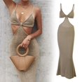 thumbnail image 1 of Vestido de Mujer Vestido Ajustado con Tirantes Finos de Cintura para Cóctel de Fiesta de Verano en La Playa - METRO Baoblaze Vestido sin espalda, 1 of 8
