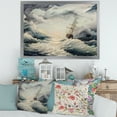thumbnail image 3 of Designart 'Ship Struggles With The Sea Storm' Nautical & Coastal Framed Art Print, 3 of 4