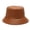 Dark Brown, variant on 2021 New Faux Leather Bucket Hat Women Man Pu Soild Sun Hat Fashion Bob Panama Autumn Winter Waterproof Fisherman Hat Travel Hat