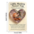 thumbnail image 3 of Pocket Hug Monkey Acrylic Token, Cute Punch Monkey Pocket Hug Token, Mini Sentimental Small Gifts for Friends Family, Little Bag of Gentle Reminders Keepsake, 3 of 9