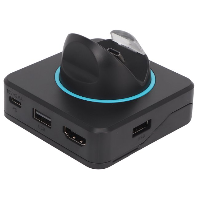 Estacia de Muelle de TV de Consola, Estacia de Acoplamiento de Consola de Juegos 5 en 1 Enchufe y Juego Tipo C Portátil para Cargar