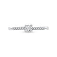 thumbnail image 2 of FB Jewels 10kt White Gold Womens Round Diamond Solitaire Promise Bridal Ring 1/8 Cttw, 2 of 4