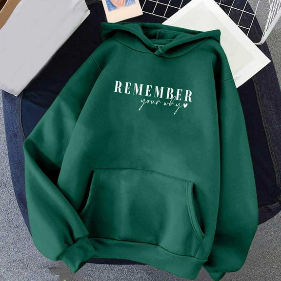 POTETI Womens Hoodies Casual Long Sleeve Pullover Tops Solid Basic Hooded Sweatshirts