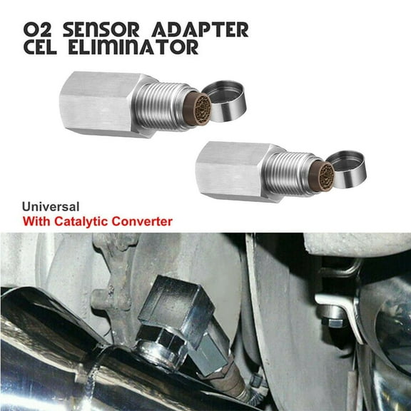 STYLE 2 Pack Mini Catalytic Converter Oxygen Sensor Car Rear Engine Exhaust Accessories Mini Catalytic Converter Oxygen O2 Sensor