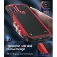 thumbnail image 7 of LeYi for Moto G Pure Case, Moto G Power 2022 Case with [2 Pack] Screen Protectors, Dual Layer Hard PC Textured Back & Soft Bumper Case for Motorola G Pure, Red, 7 of 7
