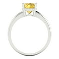 thumbnail image 4 of Clara Pucci 14K White Gold 2ct Citrine Solitaire Ring for Women, 4 of 7