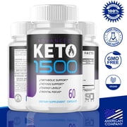 (2 Pack) Keto 1500 - Pills for Weight Loss - Energy Boosting Supplements for Weight Management - Advanced Ketogenic Ketones - 120 Capsules