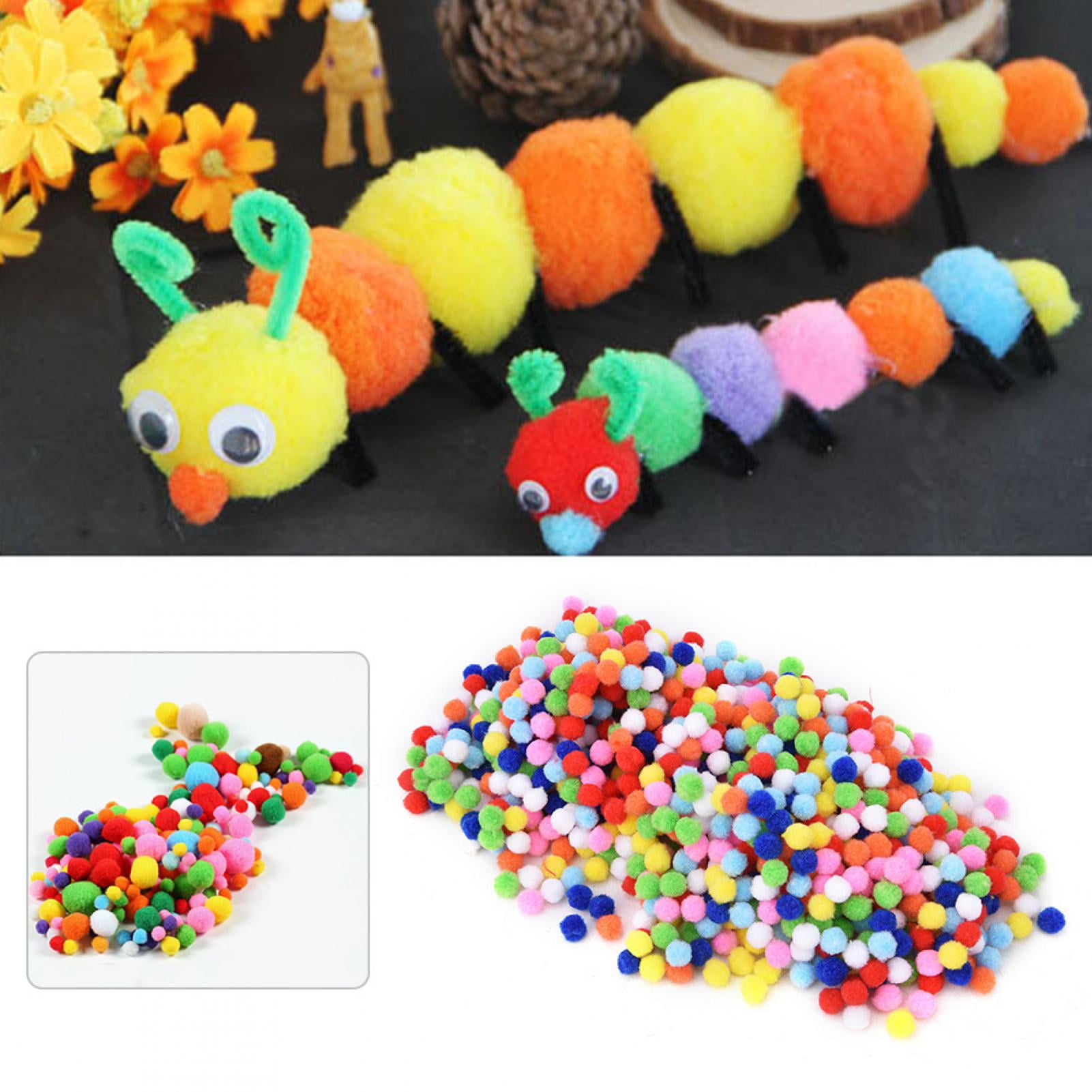 Lot De 1000 Mini Pompons 10mm - Multicolores - Pour Bricolage Et Décoration