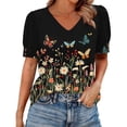thumbnail image 3 of ATENAR Shirts for Women Soft Lightweight Womens Shirts Loose Tee Black XL, 3 of 6