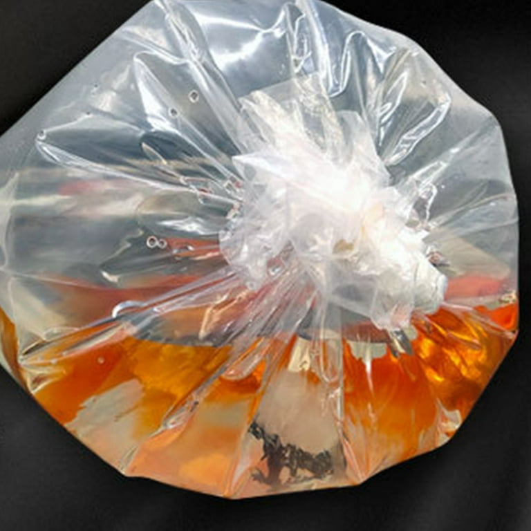 50Pcs Live Fish Transport Bags Leak-Proof Shipping Bags Plastic Bag White