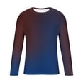 thumbnail image 5 of Royisotas Big and Tall Shirts for Men Winter Athletic Tops Workout Long Sleeve Crewneck Pullover Blue Graphic Mens T Shirts Casual, 5 of 5