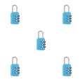 thumbnail image 2 of Langgg 3 Digit Combination Password Lock Alloy Cabinet Travel Luggage Padlock blue 5Set, 2 of 6