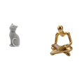 thumbnail image 1 of Figura de escritorio,Estatua de gato,linda estantería,escritorio,decoración del hogar,Figura de pensador abstracto,Estatua de pensador abstracto,decoración para el hogar,Figura humana, 1 of 8