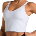 thumbnail image 1 of Sujetadores deportivos para niñassin arospara gimnasiocorrerentrenamientocamisetas sin mangas (blanco M) Ndcxsfigh Para estrenar, 1 of 1
