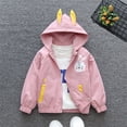thumbnail image 3 of Boys & Girls Cartoon Rabbit Cute Jackets Spring Zip Hooded Windbreaker Cute Easter Outfits Color Pink Size 12-18 Months, 3 of 9