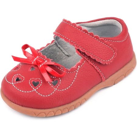 

Girls Leather Bows Design Soft Round Toe Princess Dress Mary Jane Flat Shoes(Toddler/Little Kid)