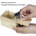 thumbnail image 4 of Araña falsa en una caja, regalo de broma para adultos y niños, cajas sorpresa de madera hechas a mano, juguetes de broma para Halloween, 4 of 5