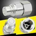 thumbnail image 3 of 3/4Inch NPT Skid Steer Flat Face Hydraulic Quick Connect Couplers/Couplings Set W/Dust Caps, 3 of 5
